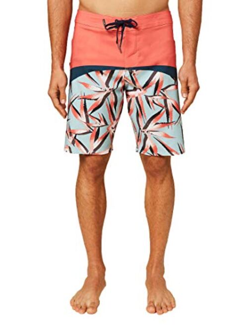 O'NEILL Men's Water Resistant Hyperfreak Stretch Swim Boardshort, 20 Inch Outseam | Mid-Length Swimsuit |