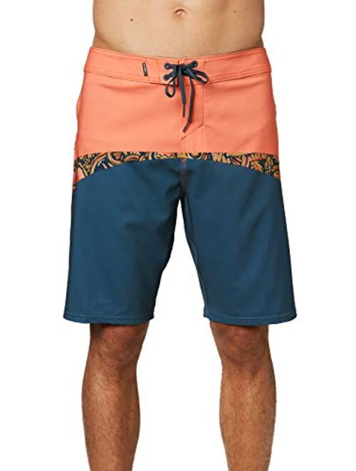 O'NEILL Men's Water Resistant Hyperfreak Stretch Swim Boardshort, 20 Inch Outseam | Mid-Length Swimsuit |