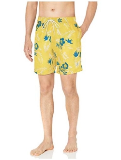 Men's Quick Dry Palm Print Series Swim Trunk