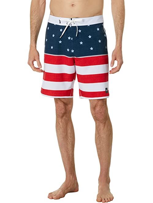 O'Neill Hyperfreak Mysto Scallop Flag 19" Boardshorts