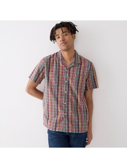 Camp-collar shirt in Indian madras