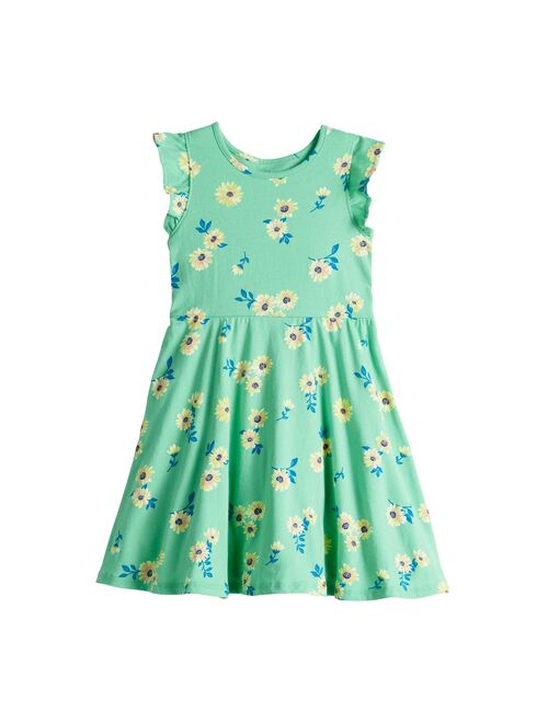 Girls 4-12 Jumping Beans Flutter Sleeve Dress