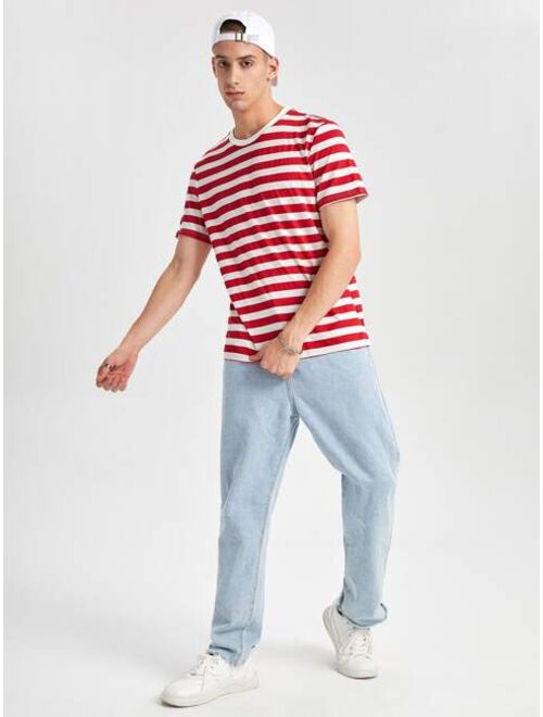 SHEIN Men Striped Tee