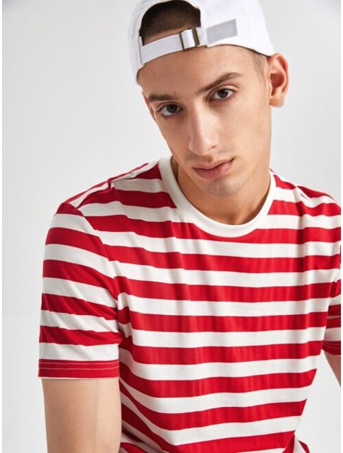 SHEIN Men Striped Tee