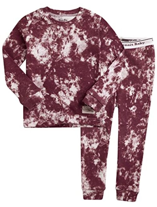 VAENAIT BABY 12M-12 Toddler Kids Boys Girls 100% Cotton Marbling Sung Fit Sleepwear Pajamas 2pcs Pjs Set