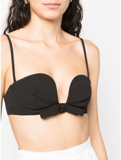 Blanca Vita bow-detail cropped top