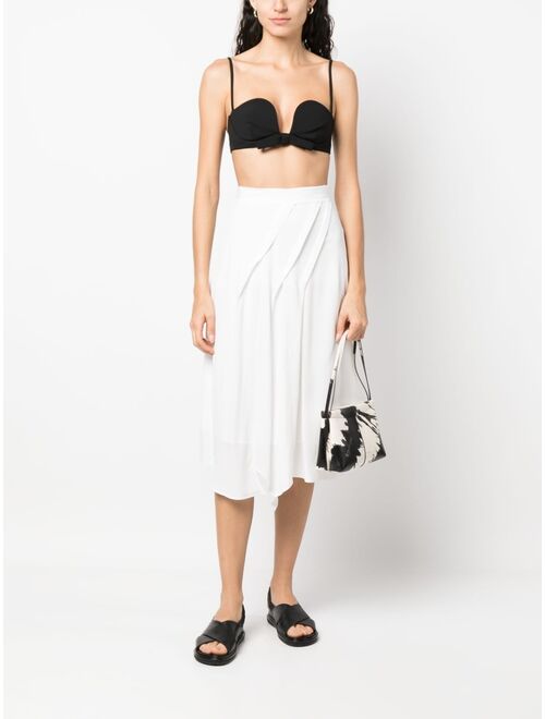 Blanca Vita bow-detail cropped top