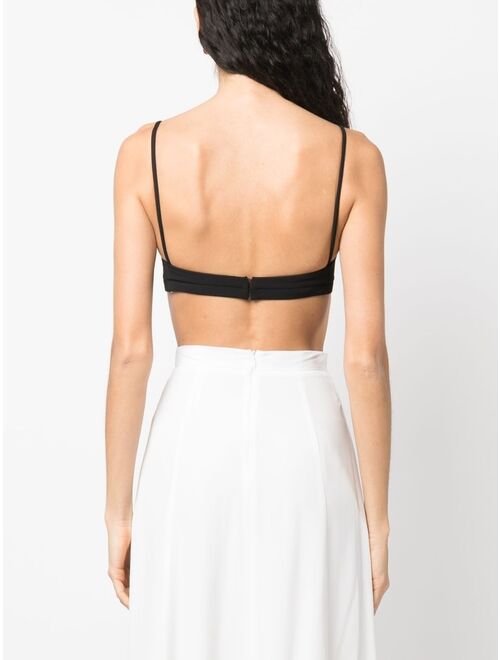 Blanca Vita bow-detail cropped top