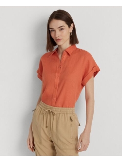 LAUREN RALPH LAUREN Dolman-Sleeve Linen Shirt