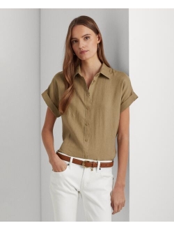 LAUREN RALPH LAUREN Dolman-Sleeve Linen Shirt