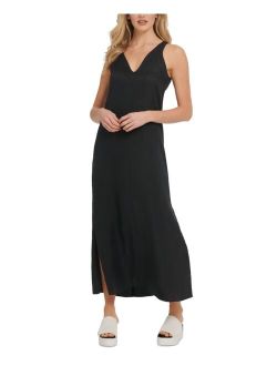 Linen V-Neck Maxi Dress