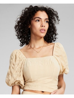 Women's Puff-Sleeve Top