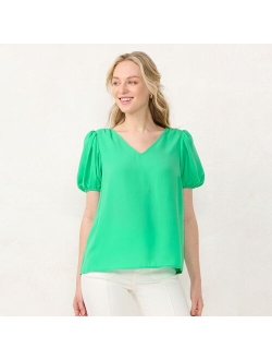 Women's LC Lauren Conrad Flowy Sleeve Woven Tee