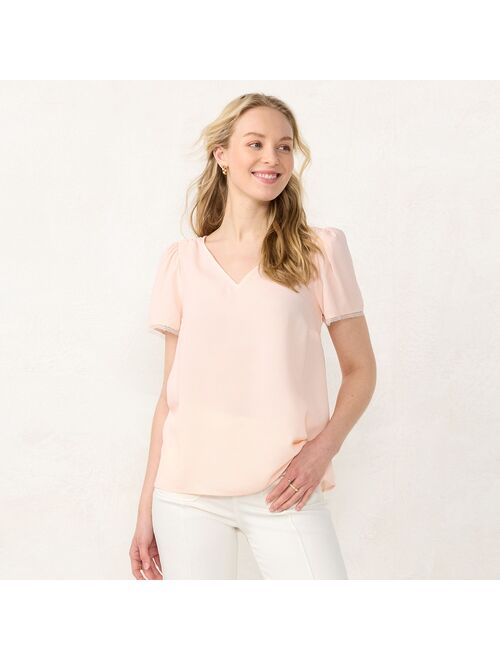 Little Co. by Lauren Conrad Women's LC Lauren Conrad Flowy Sleeve Woven Tee