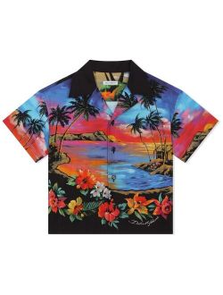 Kids all-over graphic-print shirt