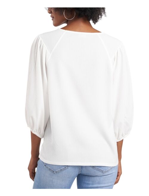 VINCE CAMUTO Women's Puff Sleeve Knit Top