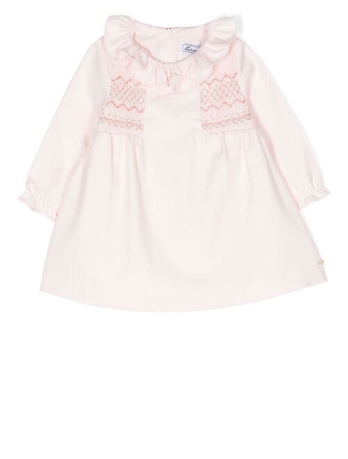 Tartine Et Chocolat embroidered ruffle-collar dress