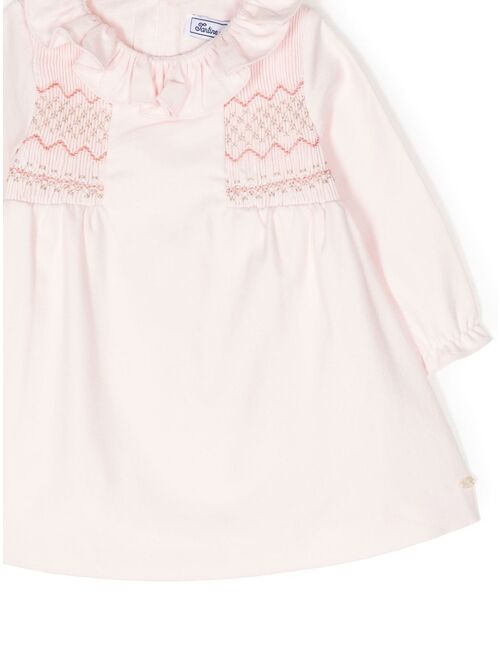 Tartine Et Chocolat embroidered ruffle-collar dress