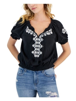 Women's Embroidered Peasant Top