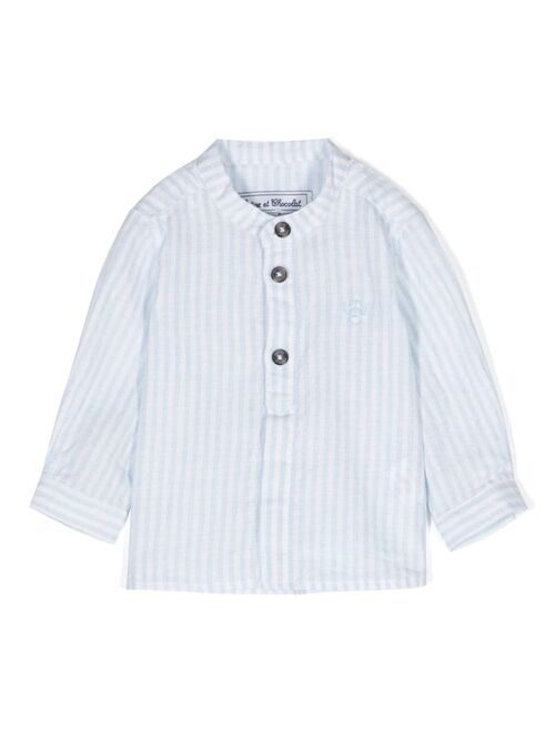 Tartine Et Chocolat stripe-print cotton-linen shirt