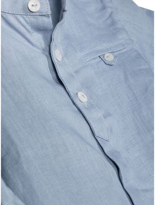 Tartine Et Chocolat band-collar linen shirt