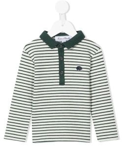 Tartine Et Chocolat logo-patch striped polo shirt