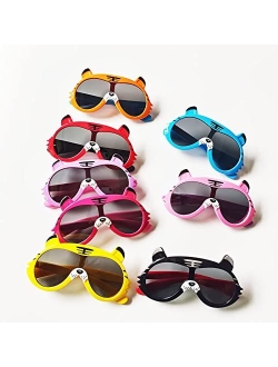 Ricawa Tiger Frame Kids Sunglasses, Polarized Toddler Sunglasses for Boys Girls Age 3-10, Flexible, UV Protection