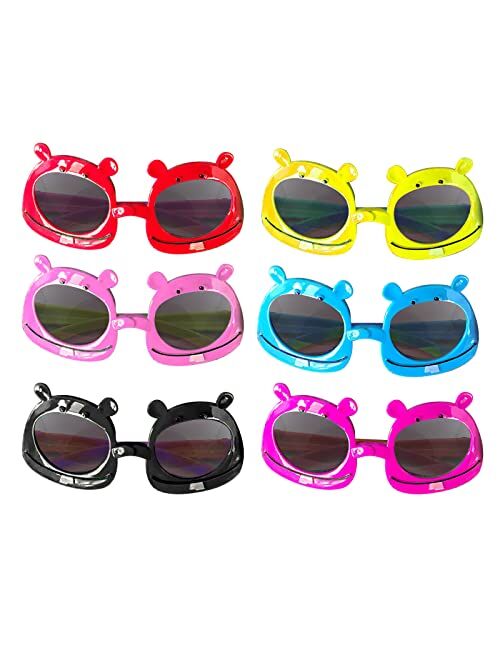 MIUSKATL Animal Kids Sunglasses Bulk 6 Pcs Kids Sunglasses Party Favors Funny Sunglasses for Boys Girls Party Supplies