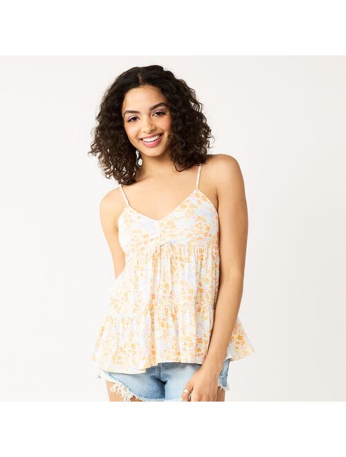 Juniors' SO Tiered Babydoll Cami