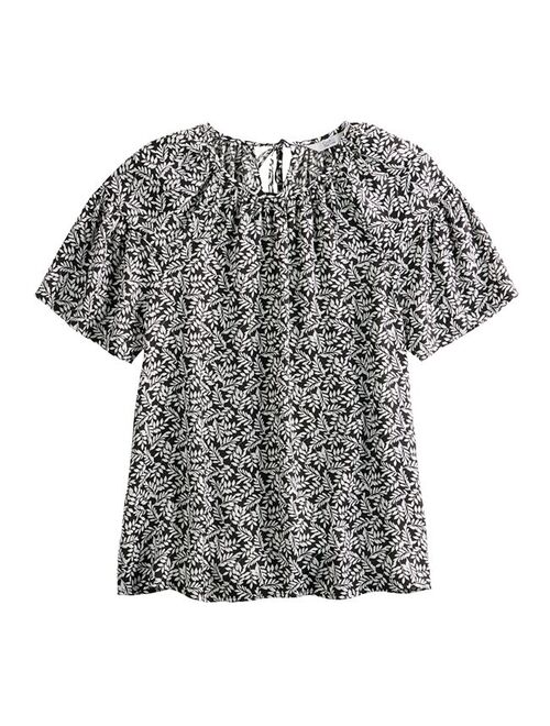 Women's Croft & Barrow Piped Raglan Blouse