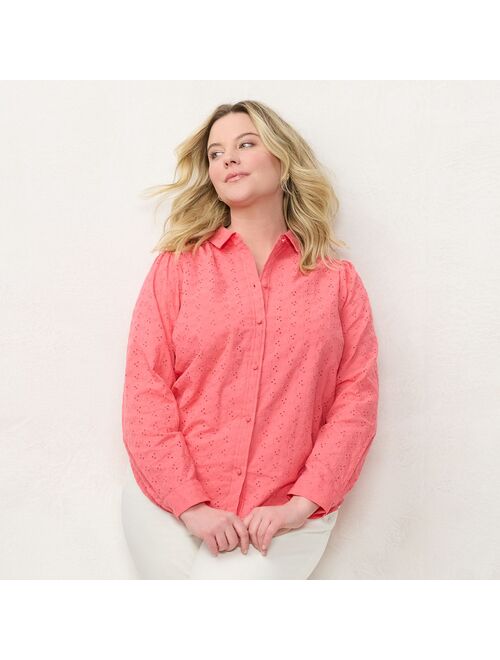 Little Co. by Lauren Conrad Plus Size LC Lauren Conrad Button Front Shirt