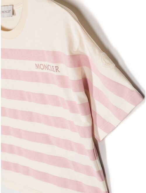 Moncler Enfant embroidered-logo cotton T-shirt