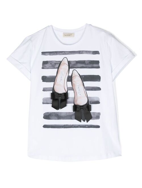 TWINSET Kids bow-applique T-shirt