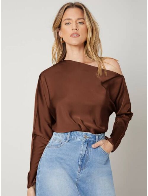 MOTF Premium Asymmetrical Neck Regular Fit Top