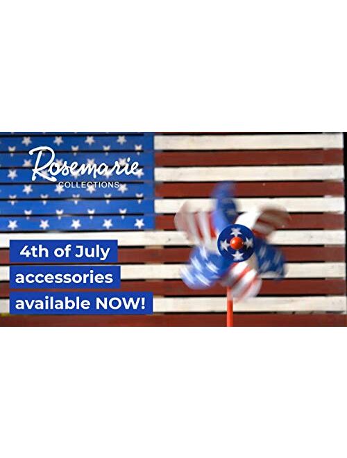 Rosemarie Collections Women's Red White and Blue USA American Flag Stars Dangle Earrings, 1.44"