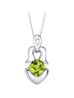 Sterling Silver Tumi Pendant Necklace available in various colored stones