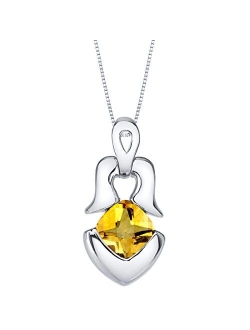 Sterling Silver Tumi Pendant Necklace available in various colored stones