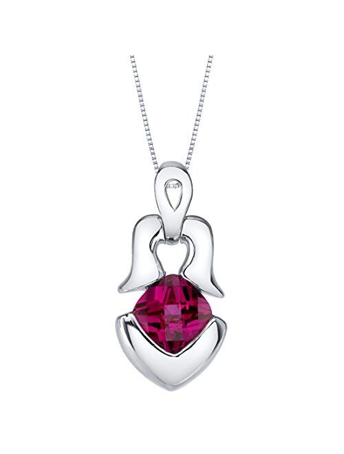 Peora Sterling Silver Tumi Pendant Necklace available in various colored stones