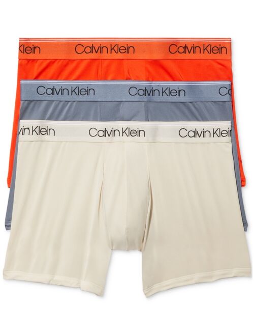 Calvin Klein Men's 3-Pack Microfiber Stretch Boxer Briefs