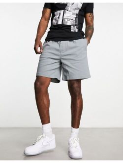 pull-on shorts in dark gray