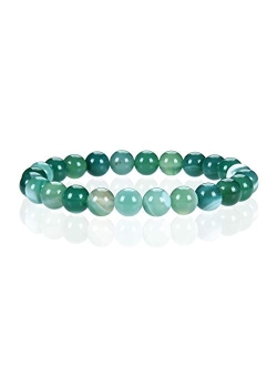 Cherry Tree Collection - Small, Medium, Large Sizes - Gemstone Beaded Bracelets For Women, Men, and Teens - 8mm Round Beads