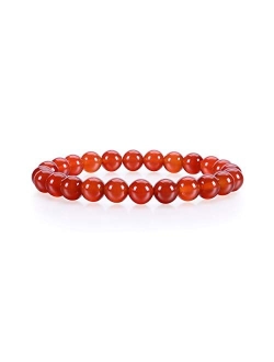 Cherry Tree Collection - Small, Medium, Large Sizes - Gemstone Beaded Bracelets For Women, Men, and Teens - 8mm Round Beads