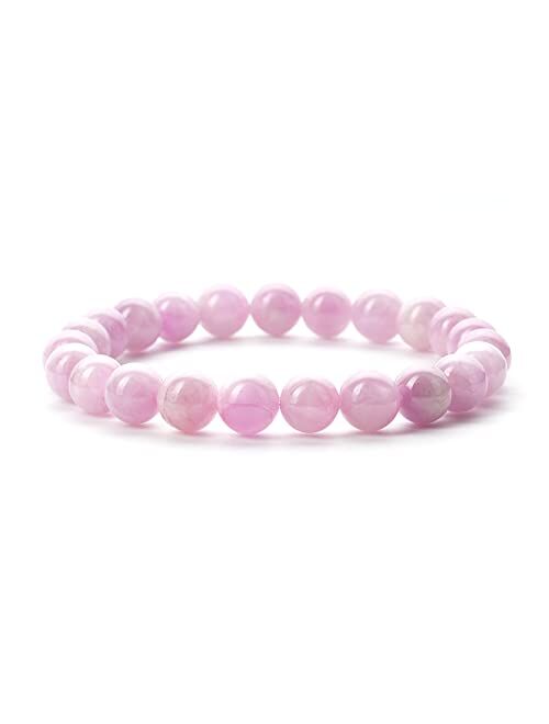 Cherry Tree Collection - Small, Medium, Large Sizes - Gemstone Beaded Bracelets For Women, Men, and Teens - 8mm Round Beads