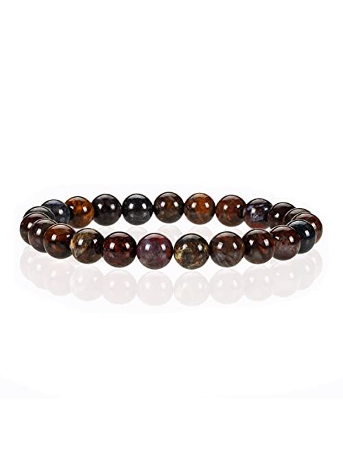 Cherry Tree Collection - Small, Medium, Large Sizes - Gemstone Beaded Bracelets For Women, Men, and Teens - 8mm Round Beads