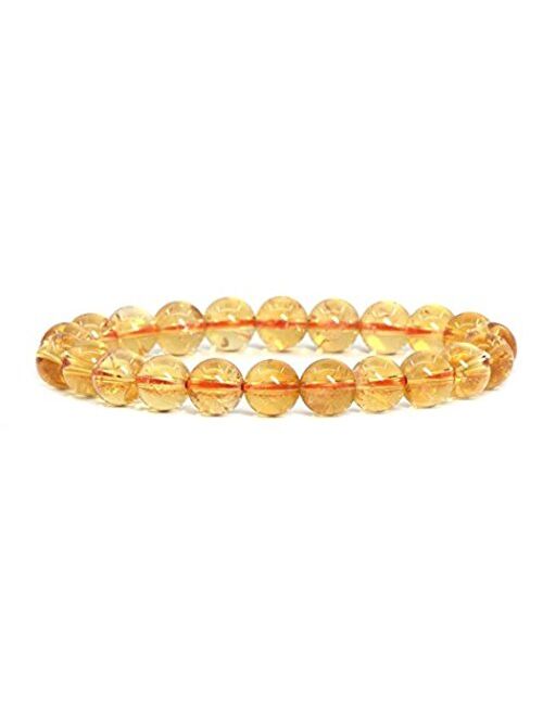 Adabele 1pc Natural Stretch Gemstone Bracelet 8mm (0.31") Bead 7" to 8.5 inch Healing Crystal Energy Quartz Chakras Jewelry Women Men Girl Birthday Gift