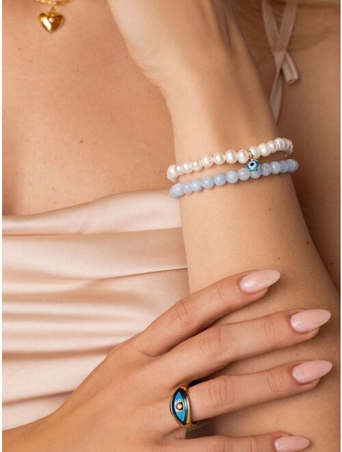 Nialaya Jewelry aquamarine beaded bracelet