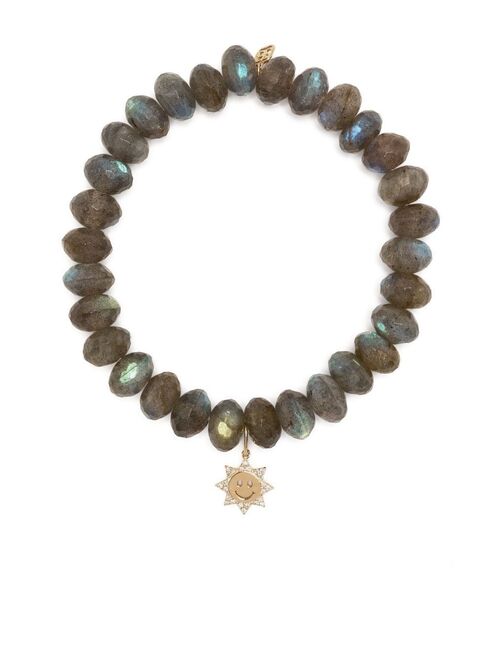 Sydney Evan 14kt yellow gold labradorite beaded bracelet