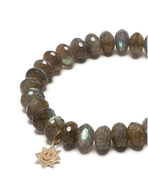 Sydney Evan 14kt yellow gold labradorite beaded bracelet