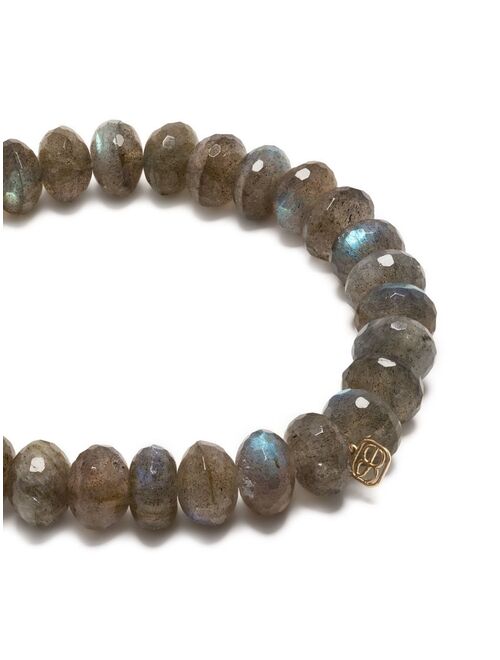 Sydney Evan 14kt yellow gold labradorite beaded bracelet