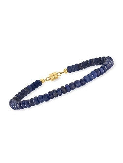 Gemstone Bead Bracelet with 14kt Yellow Gold Magnetic Clasp